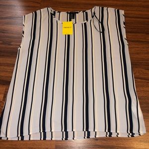 Forever 21 Tops - FOREVER 21 BLUE STRIPPED BLOUSE Forever 21 Tops - FOREVER 21 BLUE STRIPPED BLOUSE